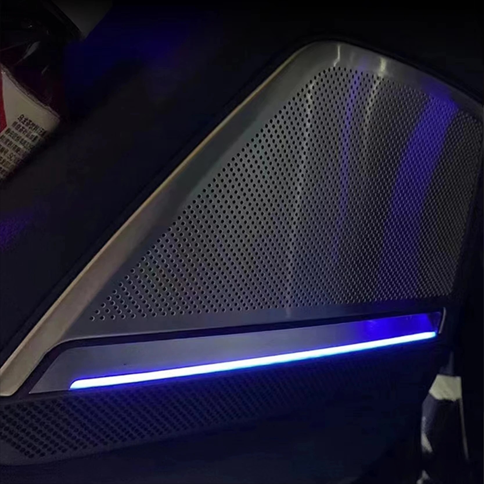 2019-2025 A6 A7 C8 LED Ambient Door Lights, BO-Style Metal Speaker Cover, Car Interior Trim